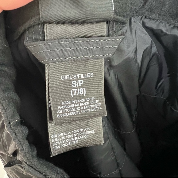 The North Face Girls HyVent Waterproof Insulated Black Cargo Snow Pants Size S - Picture 10 of 11